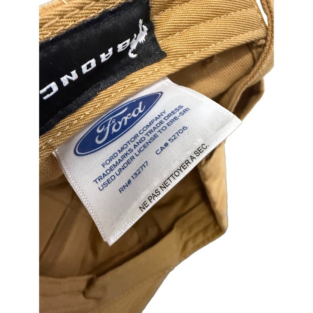 Ford Bronco Exploration & Adventure Tan Adjustable Strapback Hat Cap Logo‎ Patch - Picture 3 of 3